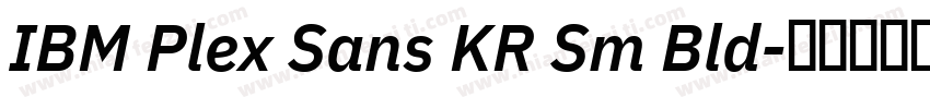 IBM Plex Sans KR Sm Bld字体转换